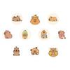 Cartoon Capybara Dekorative Siegelaufkleber - 500 Aufkleber/Rolle für Schülerhefte