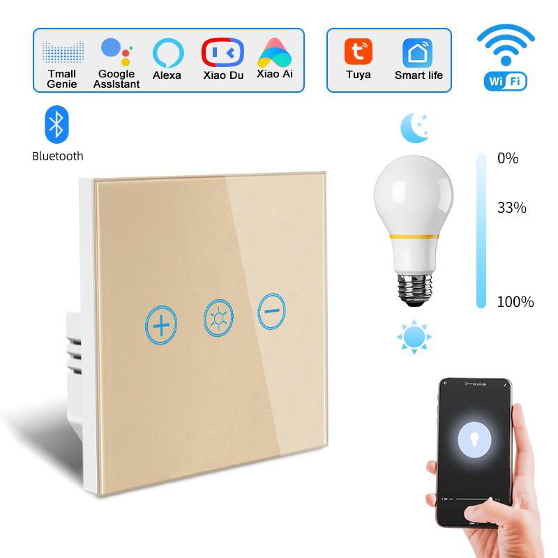 

EU Standard Smart WiFi Touch Dimming Switch with Alexa and Tuya Remote Control.