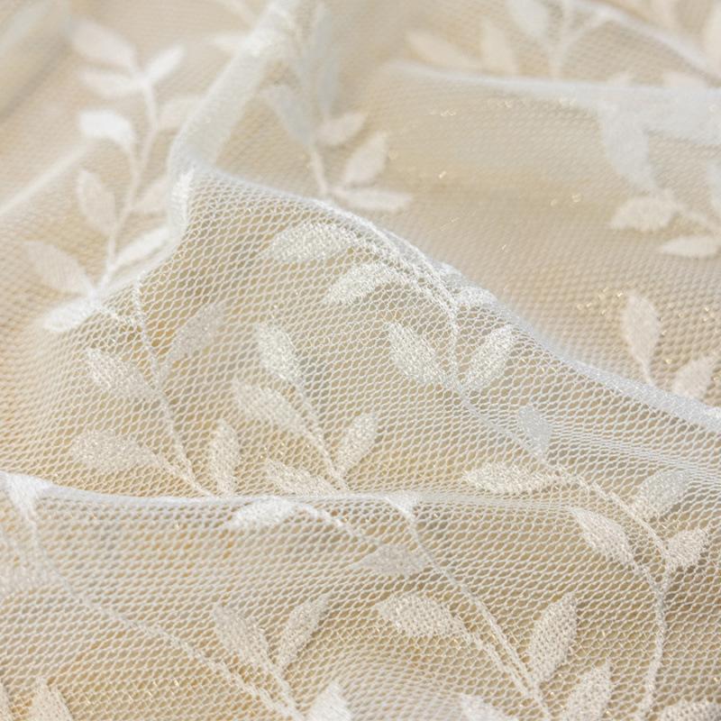 

Белые шторы с рисунком листьев, Прозрачные тюлевые занавески с вышивкой, Легко повесить, Подходят для спальни, гостиной, балкона, загородного дома 100*120cm