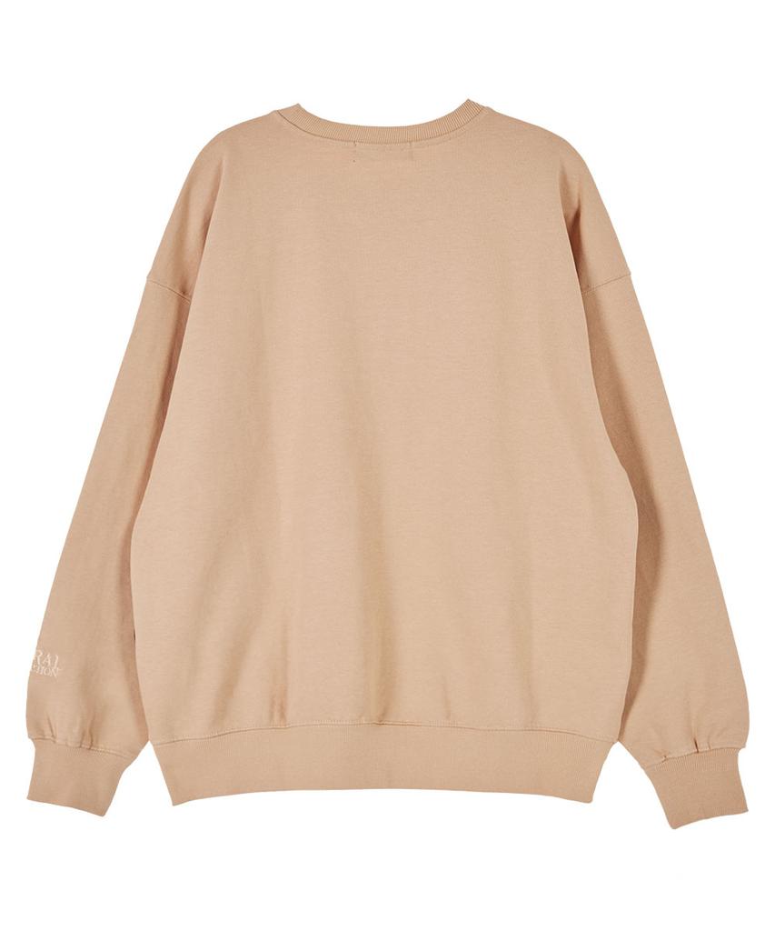 ASTRAL PROJECTION Basic Oversized Drop Shoulder Sweatshirt_Peach