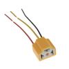 2Pcs 3-Pin Ceramic Harness Plug Ceramic Wiring Harness Adapter Headlight Lamp Socket  Auto Headlight