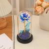Butterfly Water Brick Gold Foil Flower with Lamp Glass Cover, Bedroom Rose Night Light Ornament, Valentine's Day and Mother's Day Gift.