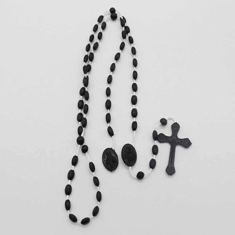 Luminous Catholic Christ Jesus Cross Plastic Rosary Crucifix Necklace Religious Church Decoration Wall Crosses Souvenirs Gifts