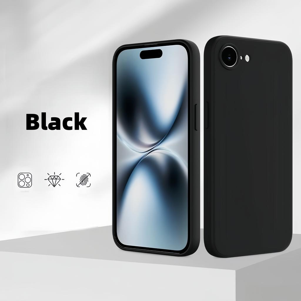 Fashion Solid Colour Shockproof Protective Liquid Silicone Phone Case For Iphone 17e/16e/SE2022/SE2020/8/7/8+/7+/Xs Max/XR/XS/X