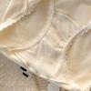 Ladies Spring and Autumn Lace Edge 10A Antibacterial Cotton Extended Crotch Waist Stretch Briefs