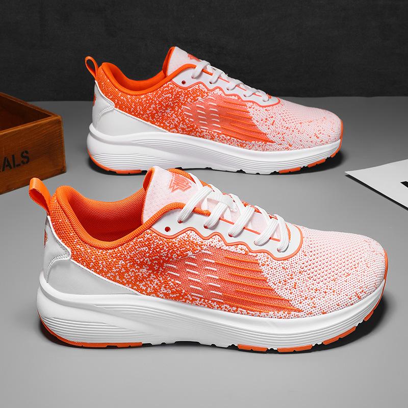 Summer Flying Weaving Long Jump Shock Absorption Campus Sports Students Ultra Light Running Shoes Casual Shoes Large Size