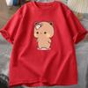 Unisex Tshirt Cute Cartoon Bubu Is Throwing Flipflops At Dudu Tshirt Funny Cotton Short Sleeve Grpahic T Shirts Unisexs Clothes Tops