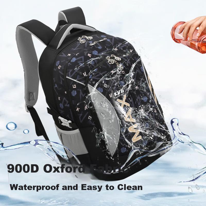 KVG Schoolbag for Middle And High School Students, Large Capacity Backpack for Grades 4-9, Spine-Protecting