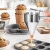 1200L Rostfreier Stahl Kegel Teigtrichter für Takoyaki Teigspender mit Abnehmbarem Ständer und Ergonomischem Griff