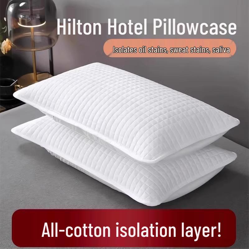 Juego de Protectores de Almohada Gruesos de Algodón: Funda de almohada y toalla antipolvo, antiácaros y antisudor