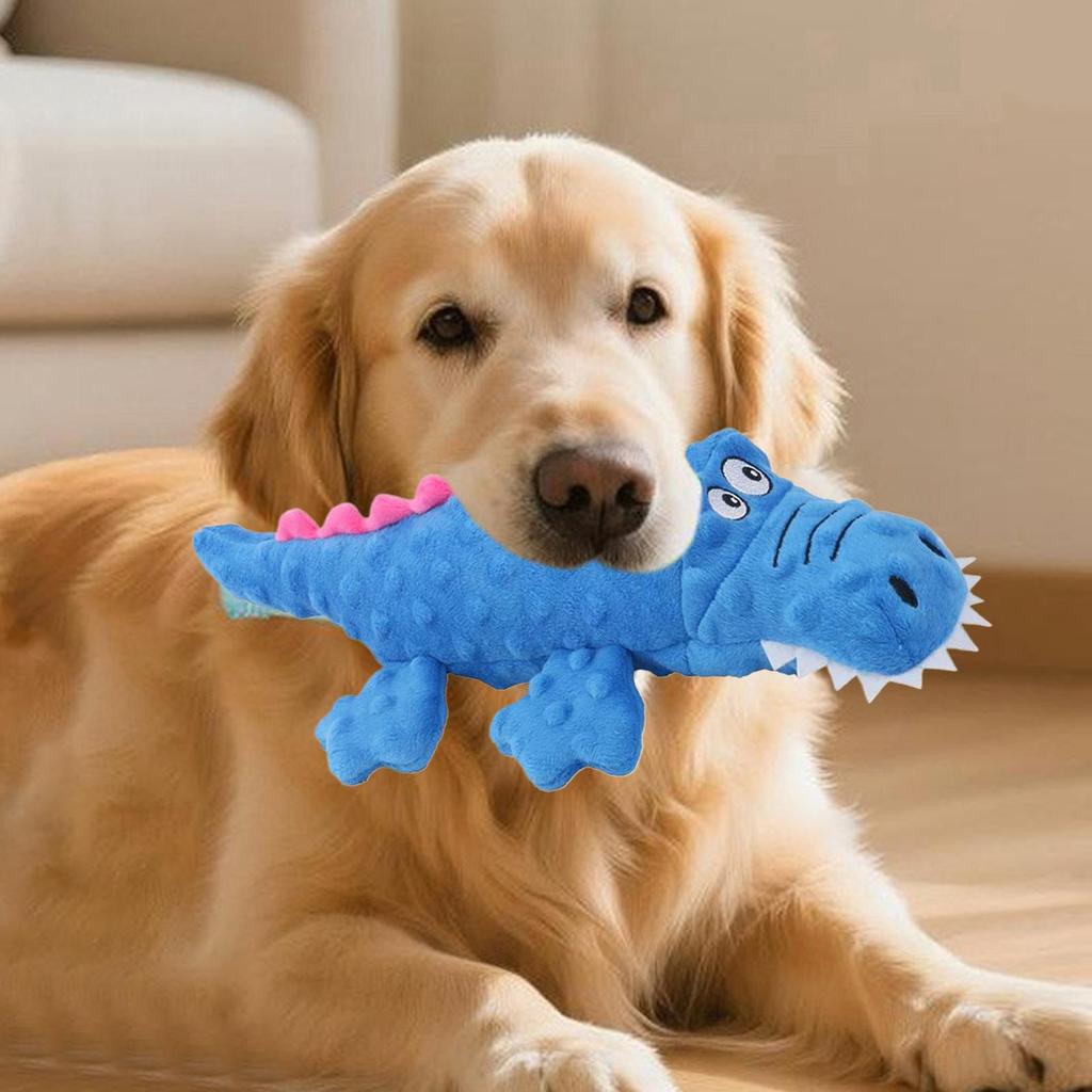 HundeQuietsch-Kauspielzeug Gefülltes Krokodil Für Kleine Große Hunde Katze Niedlich Interaktiv Quietsch Geräusch Weiches Plüschtier Haustierprodukte