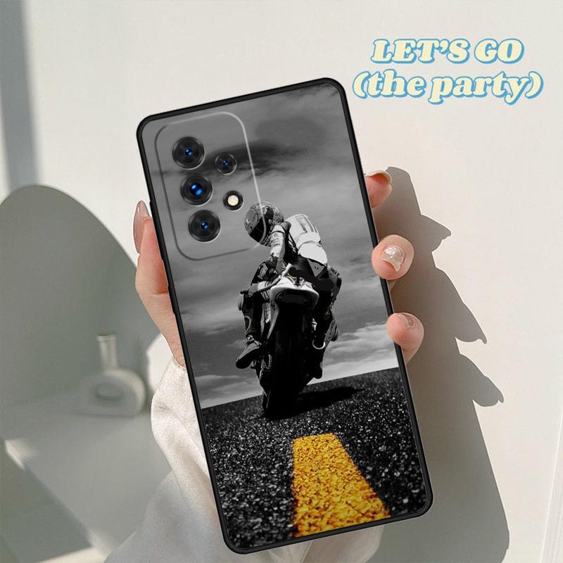 Moto Motorcycle Phone Case For Samsung Galaxy A42 A31 A40 A51 A71 A32 A80 A91 A52 A72 A73 A20e A21S A50 A70 A11 A12 Cover