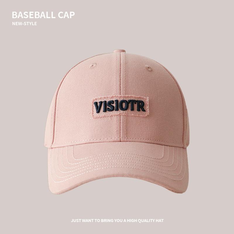Baseball cap female spring and summer deep-topped wide-brimmed big-headed cap couple Joker tide show face small sun visor.