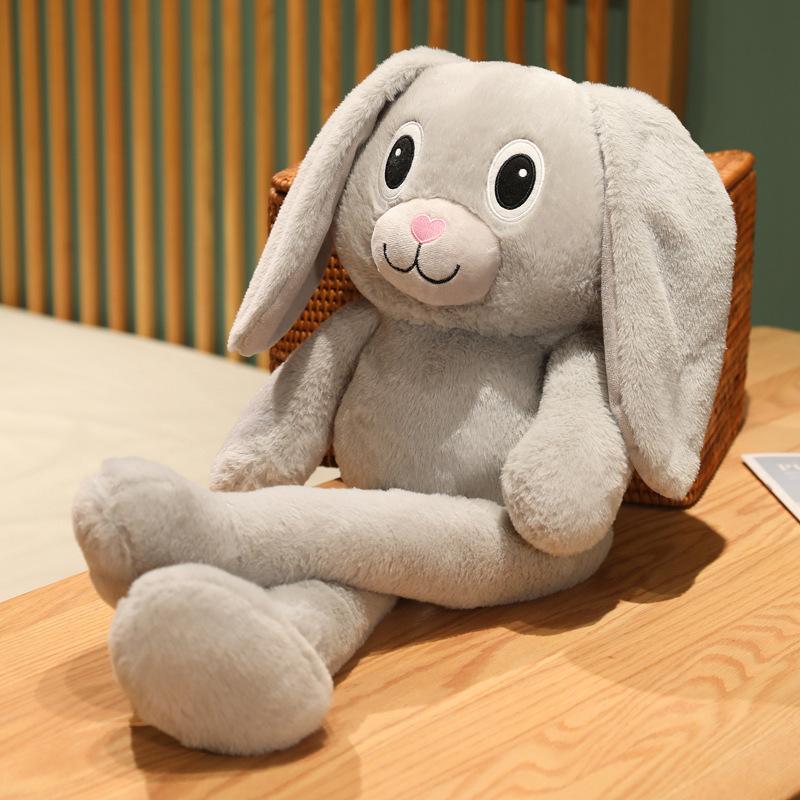 80/100cm Kreative Plüschtiere mit Ziehohren Hase Kawaii Hasenpuppe Weiches Stofftier Schlafkissen Kindergeburtstagsgeschenke 100cm