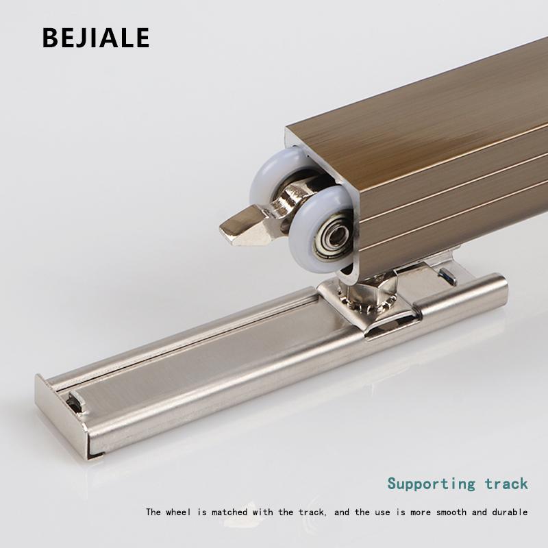 Wooden Door Hanging Wheel Silent Guide Rail Pulley Plug-in Bathroom Kitchen Hanging Sliding Door Sliding Door Top Track