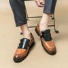Gentleman Patchwork Tassels Patent Leather Men Shoes Male Monk Strap Wedding Casual  Formal Dress Footwear Shoes for Men