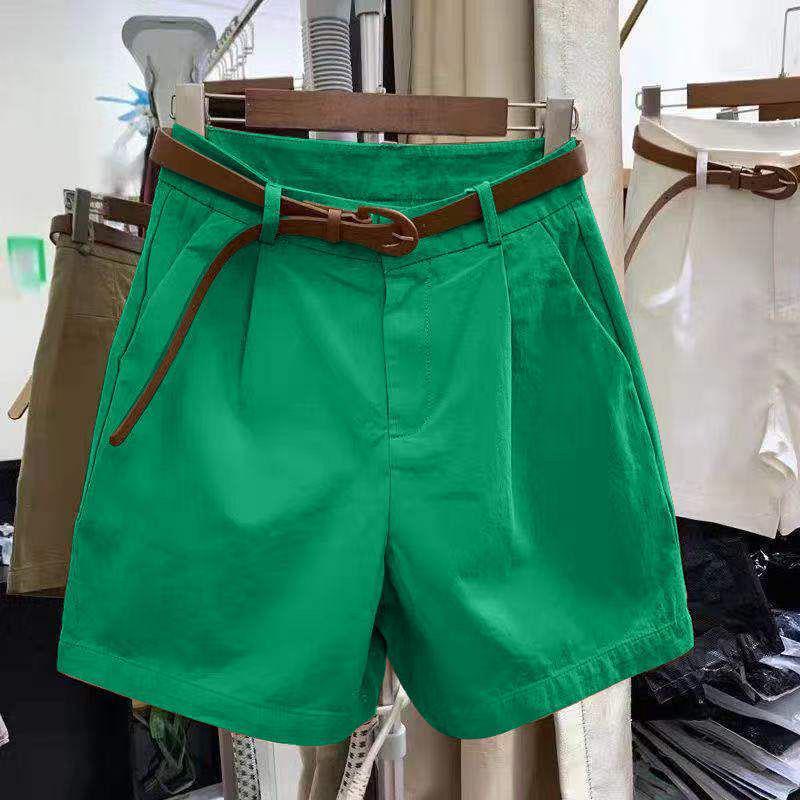 

Women s Korean Style High Waist Cotton Shorts - 2026 Summer Slimming Wide Leg Capris M (85-100 kg)