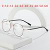 0 -0.5 -0.75 To -6.0 Women Men Student Polygon Prescription Glasses For The Nearsighted Uv400 Myopia Spectacles