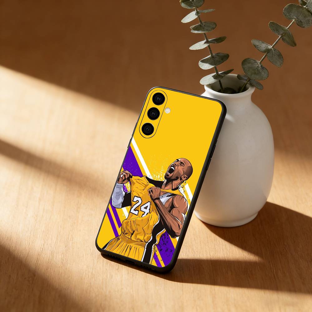Coque de téléphone K-Kobe B-Bryant 24 Pour Samsung Galaxy A91,80,73,72 ,71,53,52,32 ,31,22,21s,20, Coque Noire Souple