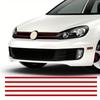5Pcs Reflective Strips Car Decals Auto Front Hood Grille Mouldings Red Water-Repellent Car Decor Accessories Exterior Parts Sticker