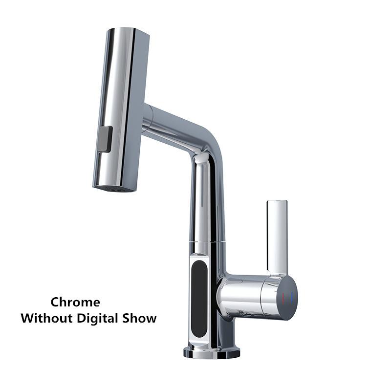 

Черный водопадный смеситель для раковины, многофункциональный подъемный смеситель с нисходящим потоком, горячая и холодная вода, серый смеситель для раковины, белый смеситель для ванной комнаты