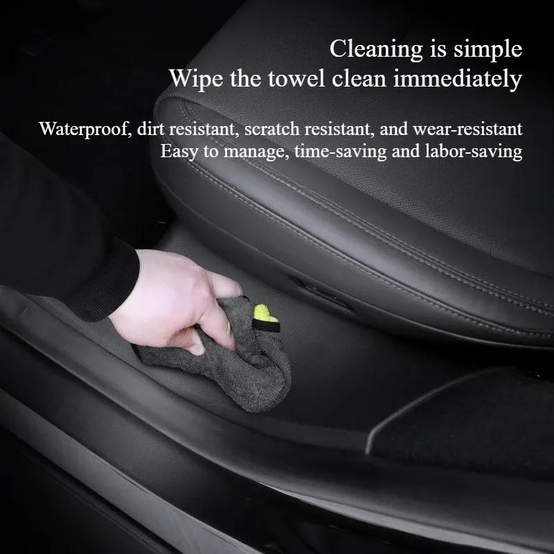 For Tesla Model Y Juniper 2025 Door Sill Strip Guard Car Decor Accessories Front Rear Door Threshold Anti-kick Pad Protector