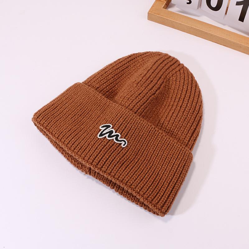Autumn and Winter Wool Hats for Men and Women Korean Style Versatile Couples Cold Hats Simple Street Ear Protection Warm Knit Hat