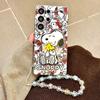 New Year gift Cute Snoopy Polka Dots phone case For Samsung S21 S22 S23 S24 S30 S25 Ultra Plus Note10 Funny Snoopy bracket Cover