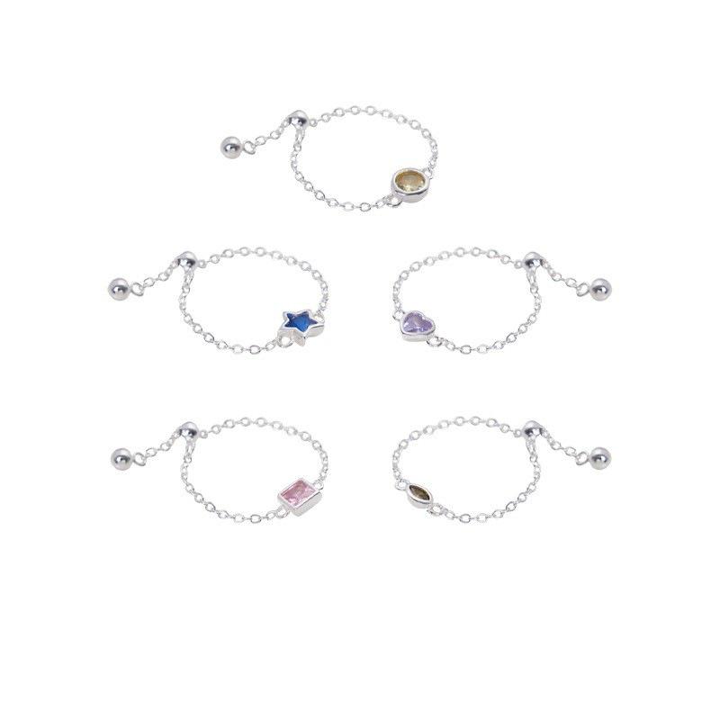 Geometric Layered Chain Ball Ring - Trendy Women's Statement Finger Accessory