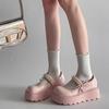 Retro Pearl Bow Mary Jane Shoes 2025 Autumn New Platform Single Shoes Japanese Jk One-pedal Small Leather Shoes