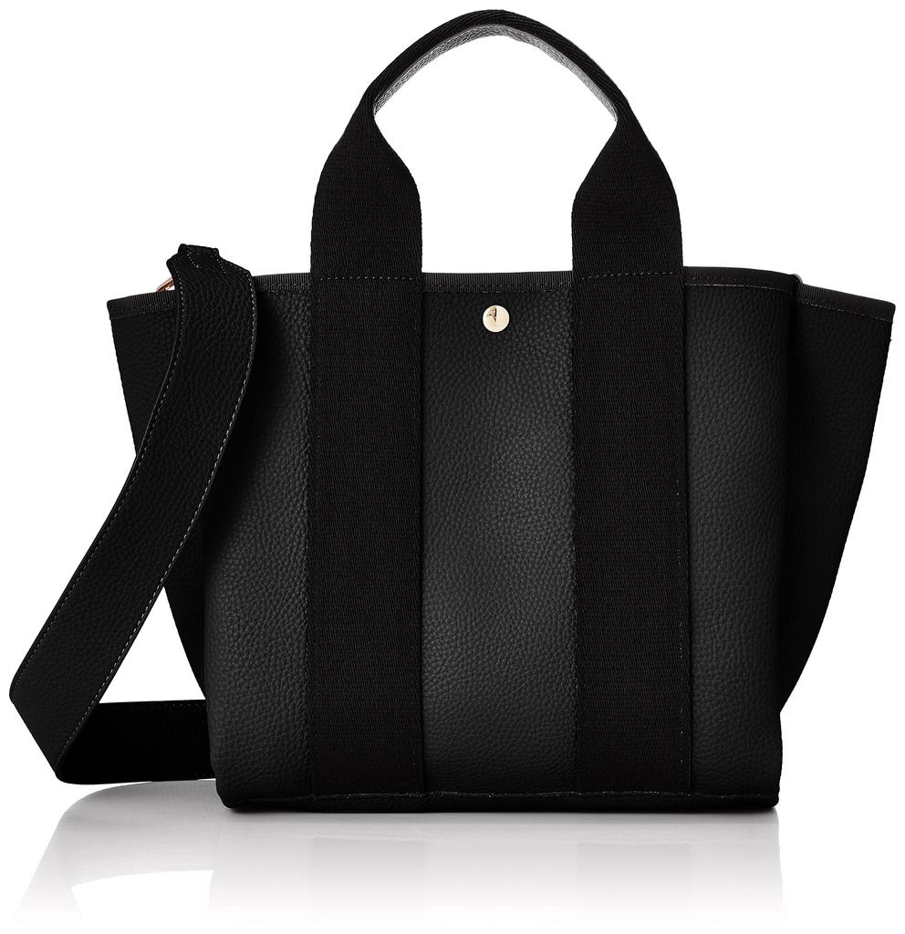 2-way tape tote bag with thick shoulder strap
