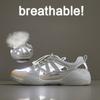 Breathable White Shoes for Students Korean Women's Trendy Summer New Mesh Panel Shoes Street Photography Sneakers