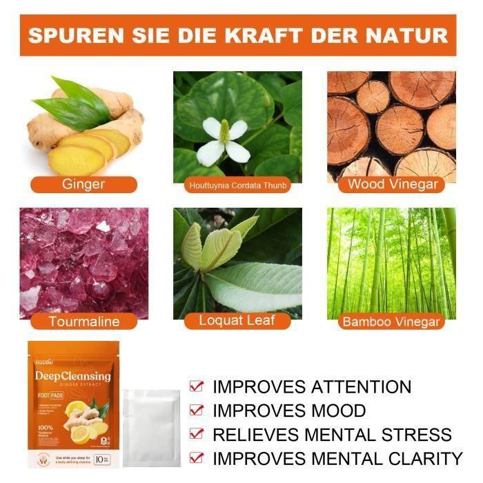 Detox pentru Picioare - Plasturi Detox pentru Picioare - 10 Bucăți - 100% Naturali - Pudră de Ghimbir - Ameliorează Stresul Blan ÎNGRIJIREA MÂINILOR