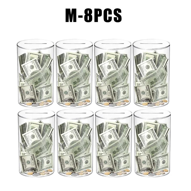 Piggy Bank for Adults Must Break To Open Acrylic Clear Piggy Bank Money Saving Box for Cash Saving Real Money Bank Coin Bank