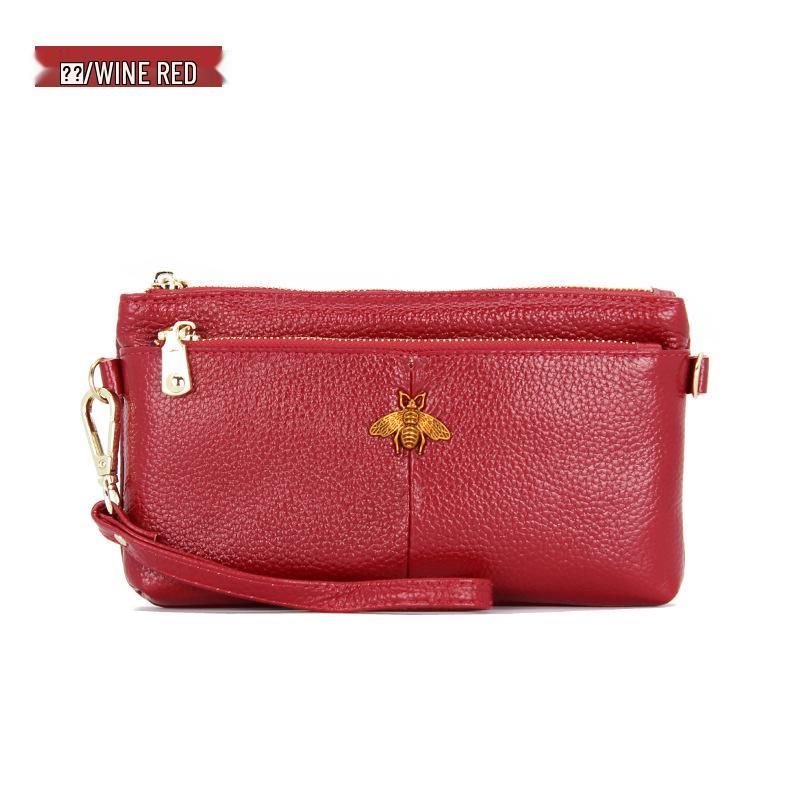 Women s Retro Cowhide Clutch Wallet - European  American Style, Genuine Leather Wristlet Phone Bag