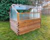 Raised Wooden Bed 100x100x24cm Greenspot - Raised Garden Bed for Herbs, Flowers, Vegetables - Wooden Garden Box, Impregnated - Timber Dark Rosewood