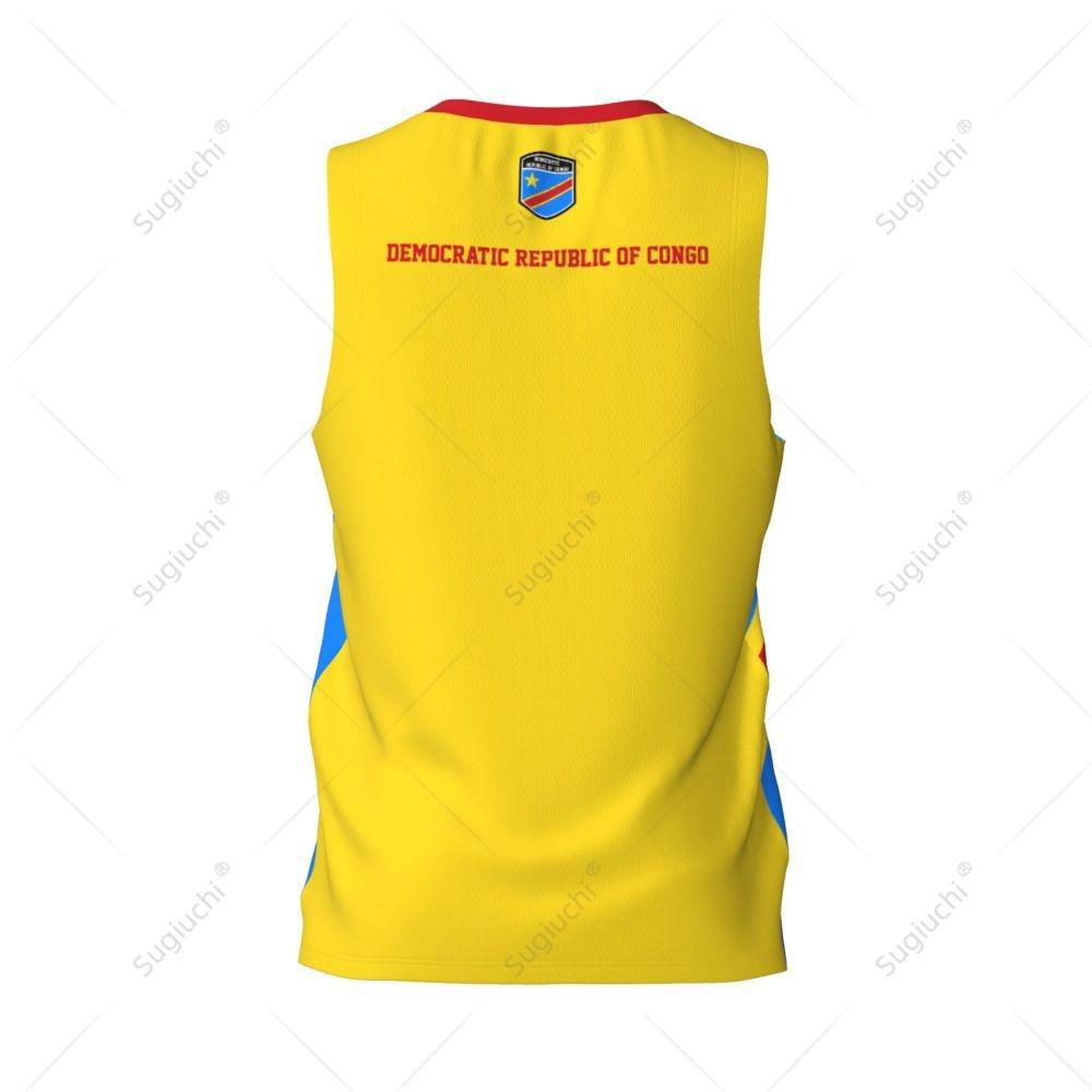 Demokratische Republik Kongo Flagge Basketball Sport Laufen Fitness Ärmelloses T-Shirt
