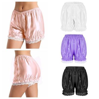 Women's Lace Hem Pettipants Pumpkin Bloomers Security Underwear Short Pants