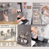 Badezimmer-Glasregal, drehbarer Saugnapf, Installation in einer Sekunde, Badezimmer-Aufbewahrung, Gletschermuster, Artikelsortierung