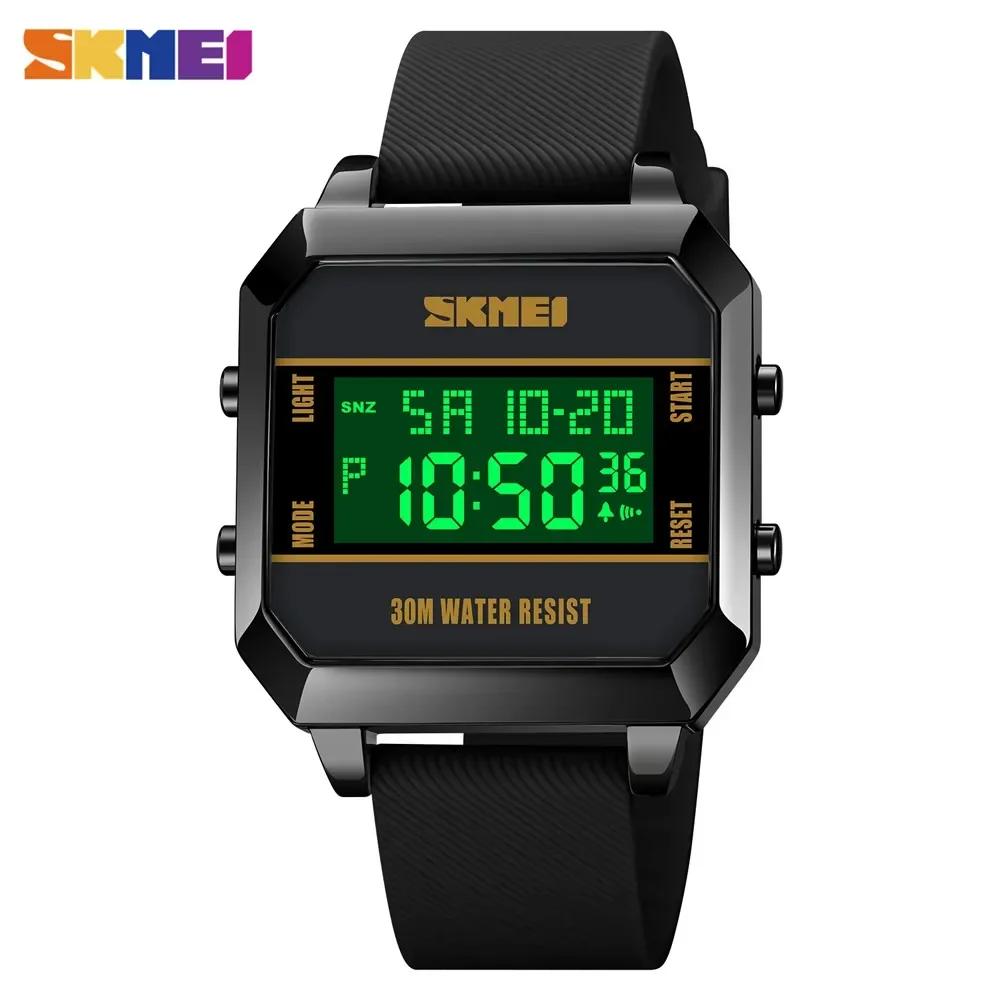 SKMEI 1848 Clock reloj hombre Digital movement Wristwatch For Mens Sport Watches 3Bar Waterproof LED Light Electronic Countdown