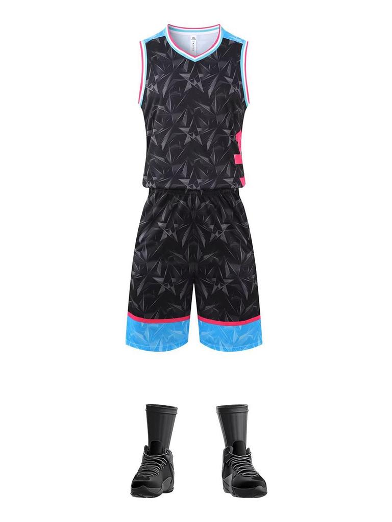 Ultra-fast Customizable Children's Basketball Team Jersey Set - Men's & Student Training Uniform