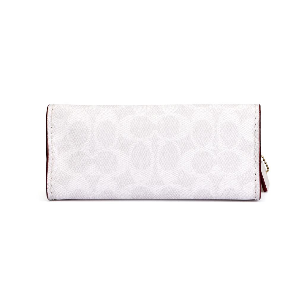 Coach Parker 18 Camellia Chain Strap Canvas And Leather Crossbody Bag Small Women bags Pink White 34256-B4R7B