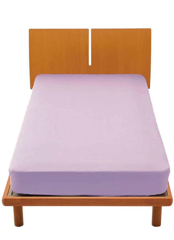 Made In Japan Bed Sheet Fitted Sheet Single Cotton Antibacterial and Deodorizing Treatment Hotel Specifications 10020032cm 100% (Single, Lavender)