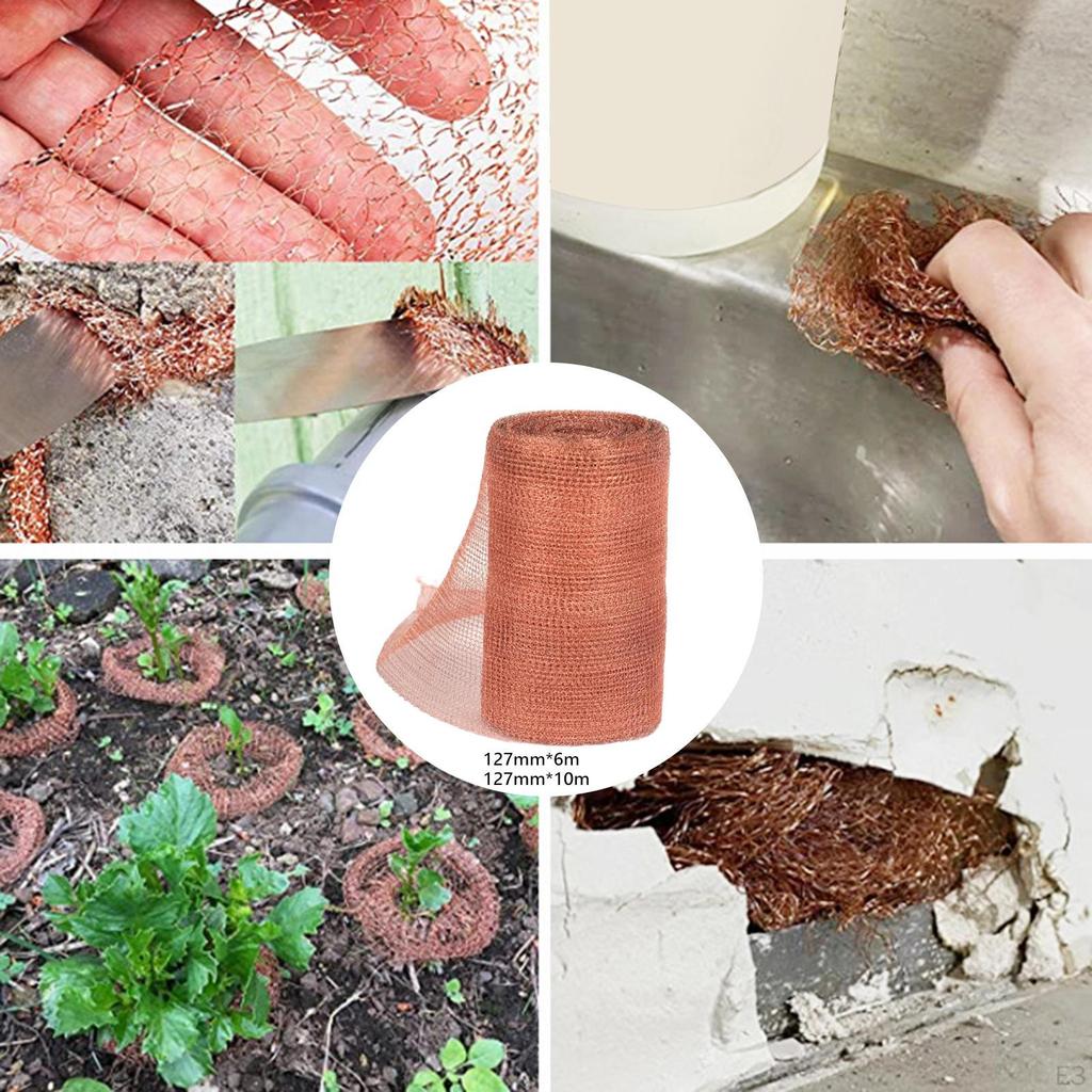 Copper Wire Mesh Screen,Easily Cut, Fill Fabric Sturdy Roll,Woven