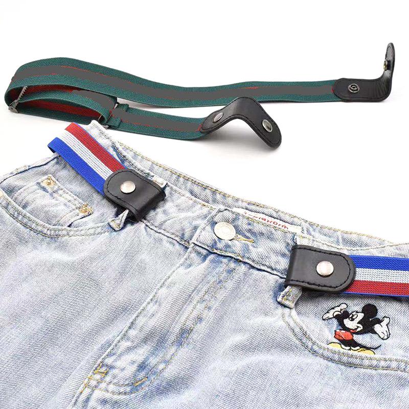 1PC Men Women Buckle-Free Elastic Belt Without Buckle Seamless Lazy Belt