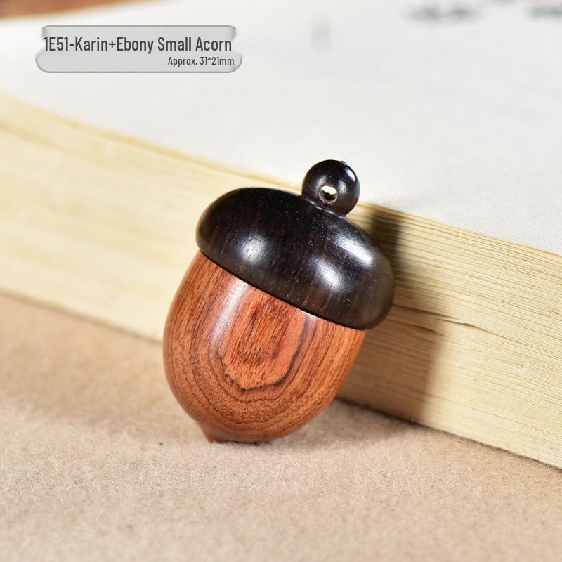 

Ebony Rosewood Acorn Color-Block Wooden Ornament Pendant