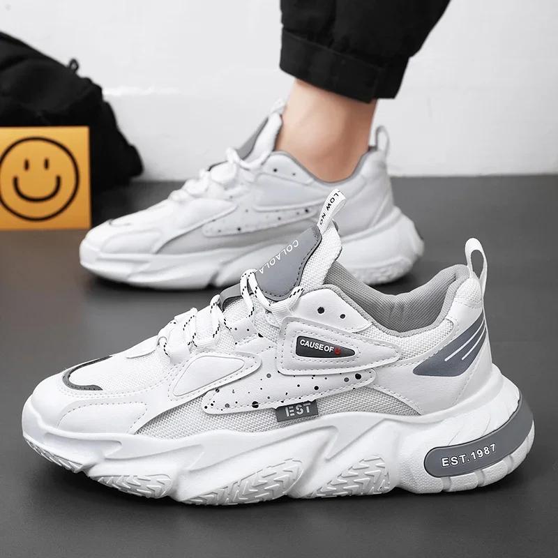 Fashion Men's Sneakers2024 Outdoor Comfort Platform Shoes Autumn New Mesh Men's Fashion Casual Breathable Sports Shoes Tenis Masculino