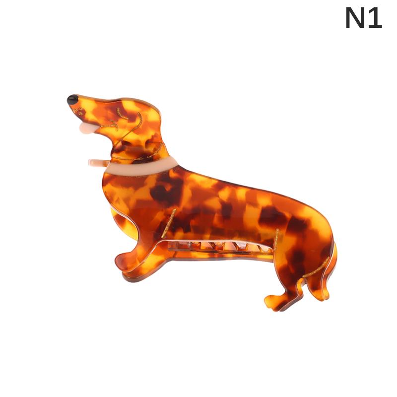 1Pcs Cute Cartoon Dog Hair Clips Acrylic Hair Clips For Women Girls Pins Hair Accessories Hair Grips Acetate Headwear Party Gift