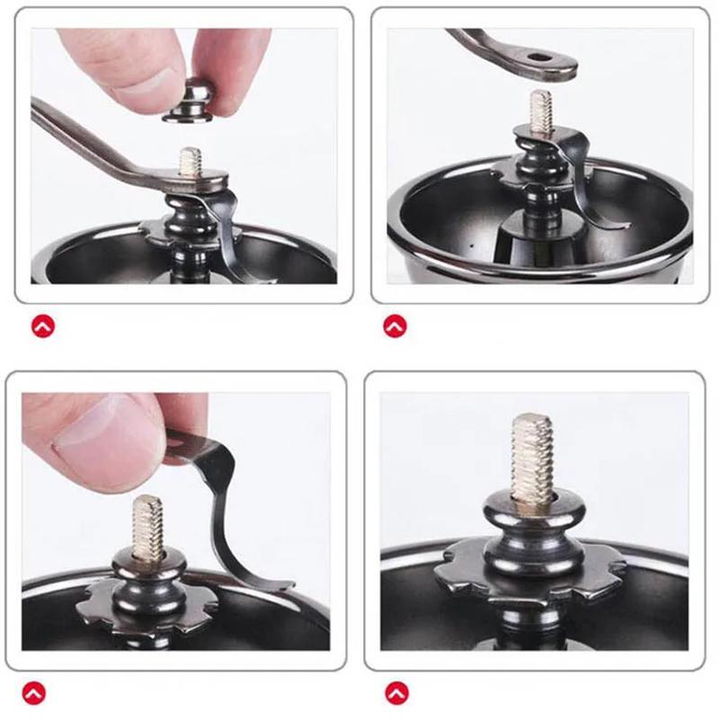 Glaskaffeemühle Mini handbetriebene manuelle Kaffeebohnenmühlen Mühle Küche Glasgefäß