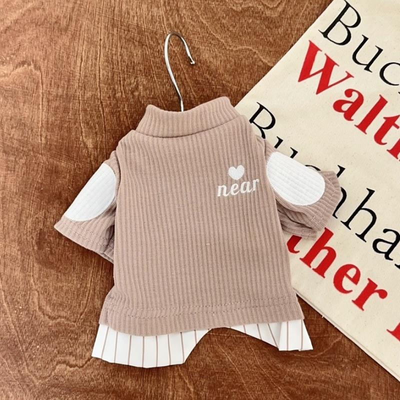 Letter Embroidery Dog Shirt for Small Dogs Autumn Soft Dog Clothes Fashion Puppy Hoodies Cute Warm Cat Pullovers Pet Sweatshirts